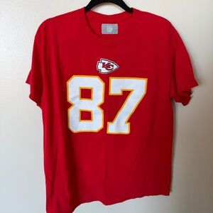 NFL Kansas City Chiefs 87 Travis Kelce Short Sleeve Tee